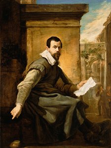 Retrato de un hombre con una hoja de música de Domenico Fetti or Feti